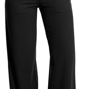 Soft and Breathable Women's Wide Leg Pants - Casual Lounge with Pockets
